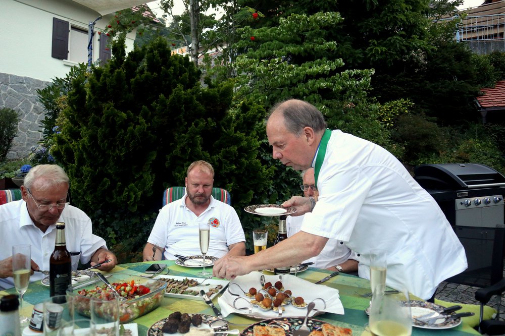 Wolf-Dieter, Andreas und Helmuth am Tisch